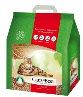 Комкующийся наполнитель CAT'S BEST Original древесный, 4.3 кг Комкующийся наполнитель CAT'S BEST Original древесный, 4.3 кг