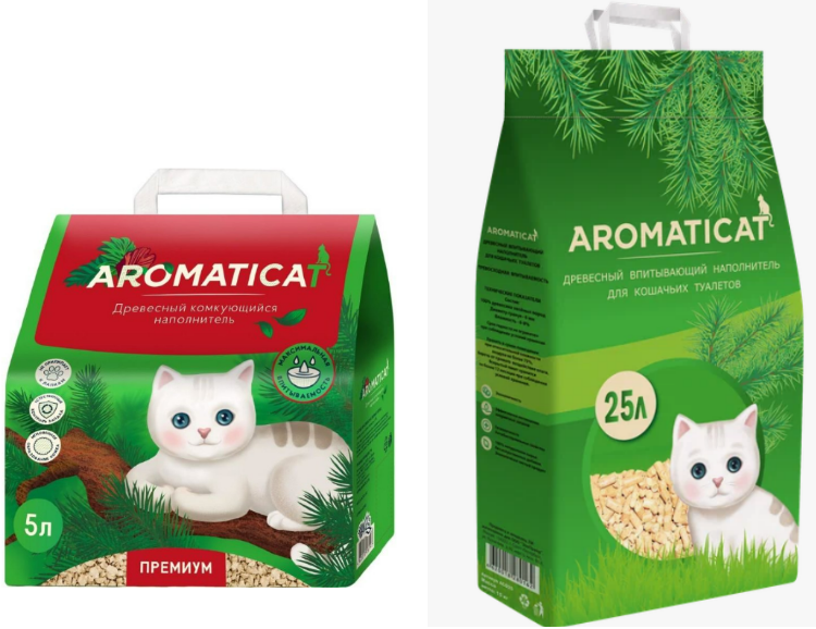 AromatiCat Древесный комкующийся наполнитель Premium для животных AromatiCat Древесный комкующийся наполнитель Premium для животных
