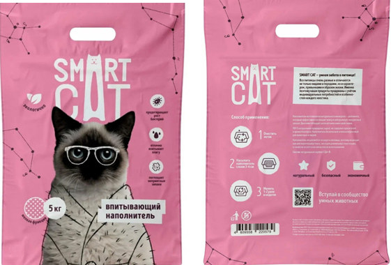 SmartCat Впитывающий наполнитель, мелкая фракция, 5 кг SmartCat Впитывающий наполнитель, мелкая фракция, 5 кг